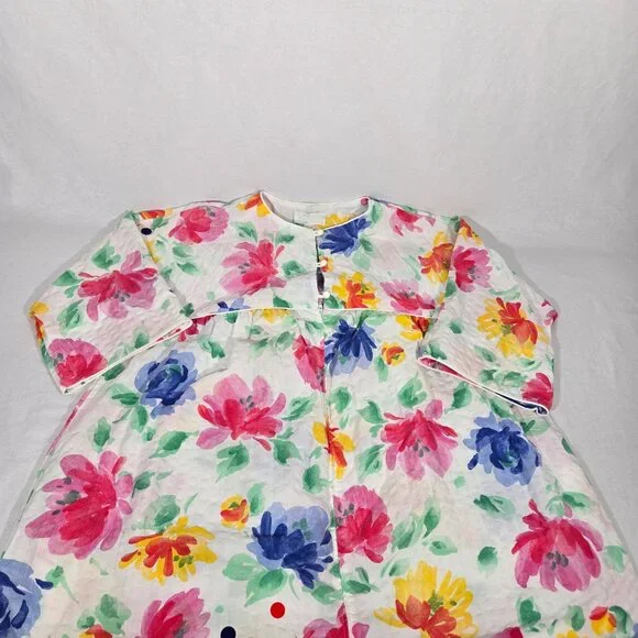 USA Vintage 70's Cottagecore Multicolor Floral Maxi Dress by MISS ELAINE Size XL - Picture 10 of 17